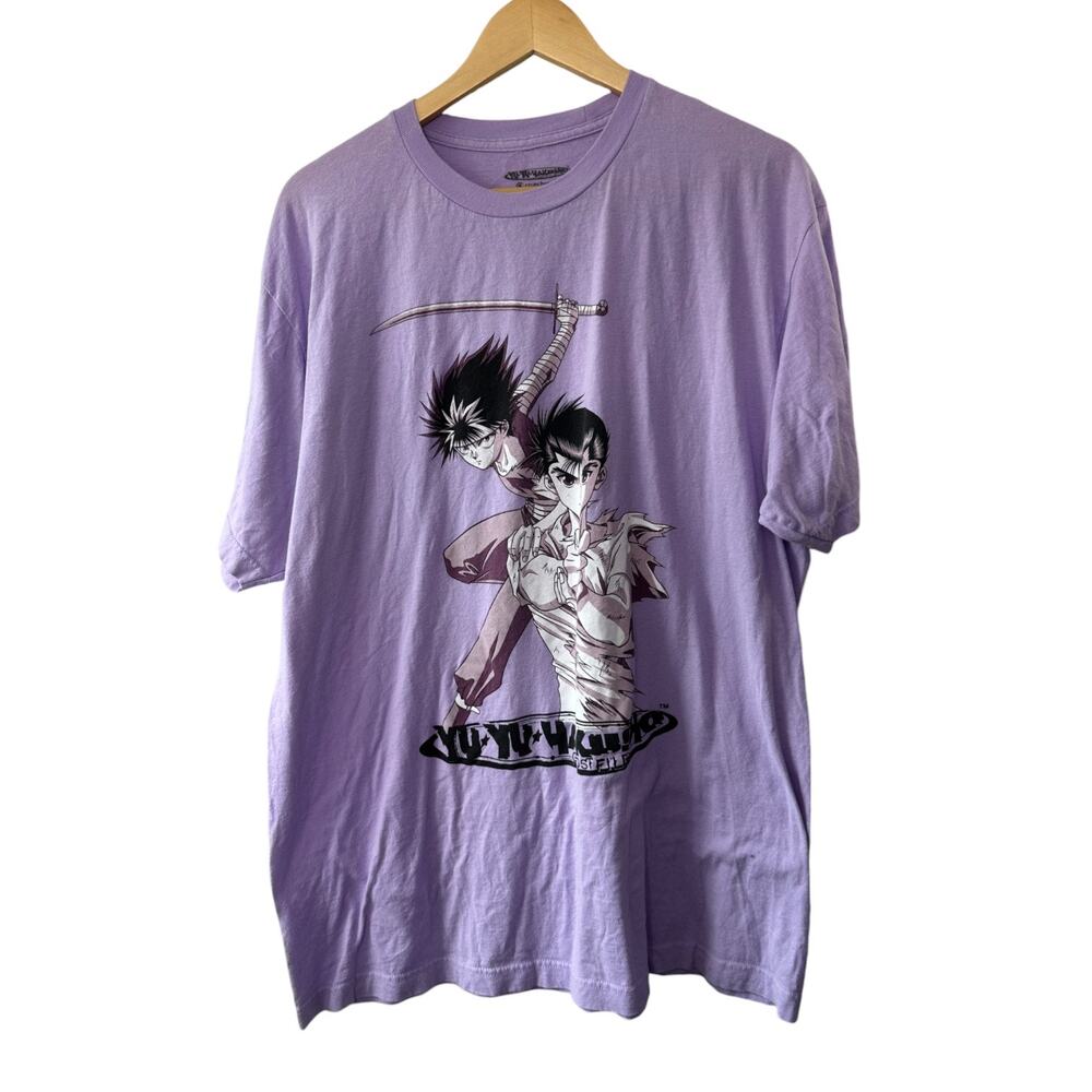 Crunchy Roll Shirt - Yu Yu Hakusho Ghost Files Purple Short Sleeve T-Shirt  XL